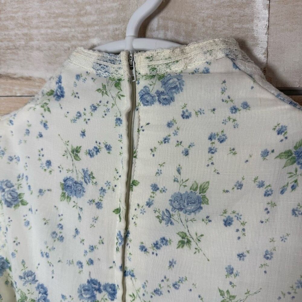 Gunne Sax by Jessica Vintage 70’s Floral Corset Cottage Maxi Dress Size XS/5 - Picture 11 of 12